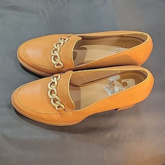 BRAND NEW NATURALIZER CALLIE MOC ENGLISH TEA LEATHER HEELED SHOES I3520L1200 - Picture 7 of 15